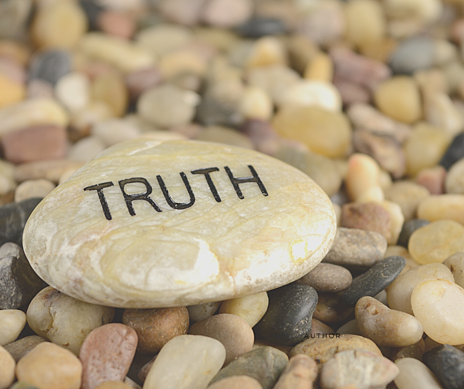 Rock with "TRUTH" Printed